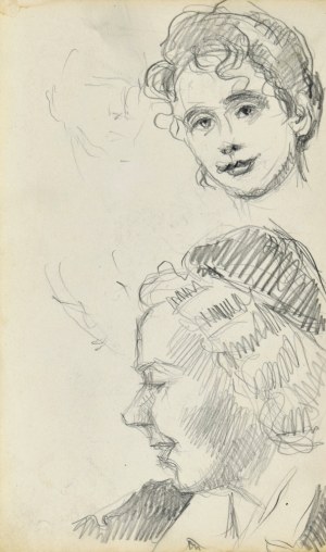 Henryk UZIEMBŁO (1879-1949), Szkice głów kobiecych