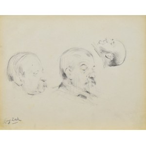 Eugene ZAK (1887-1926), Sketches of male heads