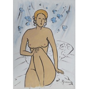 Tymon Niesiołowski(1882-1965),Seated nude