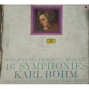 Wolfgang Amadeusz Mozart, 46 Symfonii (15 winyli) / Wyk. Filharmonicy berlińscy, dyr. Karl Bohm / Deutsche Grammophon