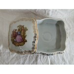 Bomboniera / cukiernica z ręcznie malowanej porcelany z Limoges