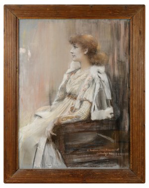 Teodor Axentowicz (1859 Braszów/Rumunia - 1938 Kraków), Portret Sarah Bernhardt w trzecim akcie 