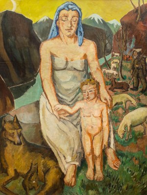 Mela Muter (1876 Warszawa - 1967 Paryż), Kobieta z dzieckiem, przed 1939 r.