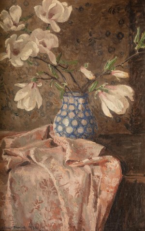 Adam Bunsch (1896 Kraków - 1963 tamże), Magnolie w wazonie, 1930 r.