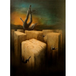 Andrzej Kielar, Dystopian-utopian landscape oriented on the impermanence of being, 2021
