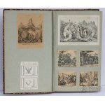 SZTYCHY DRZEWORYTY I CHROMOLITOGRAFIE 400 grafik, dwa albumy z XIX wieku