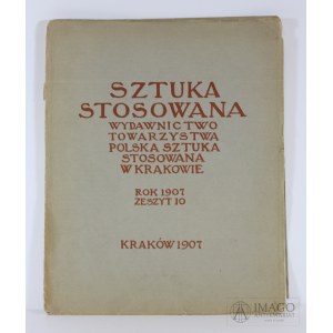 SZTUKA STOSOWANA z. X Kraków 1907, meble projektu Wyspiańskiego i Mehoffera