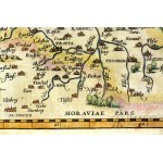 MAPA SILESIAE 1561 wydanie 1587 Mapa kolorowana.