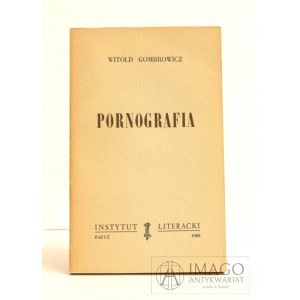 Witold Gombrowicz PORNOGRAPHY IL first edition