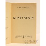 Czesław Miłosz CONTINENTS IL Erstausgabe 1958