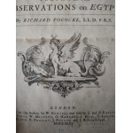 Unikat. I wyd. Podróże Richarda Pococke'a po Bliskim Wschodzie, 1743 Starodruk w j. angielskim