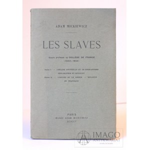 Adam Mickiewicz LES SLAVES Paris 1914