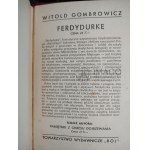 Straszewicz THE CONVICTED VENICE 1938 advertisement for the first edition of FERDYDURKE.
