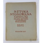 SZTUKA STOSOWANA z. X Kraków 1907, meble projektu Wyspiańskiego i Mehoffera
