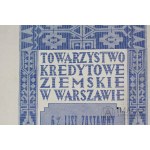 (STRYJEŃSKA) LIST ZASTAWNY - TOWARZYSTWO KREDYTOWE ZIEMSKIE 1929
