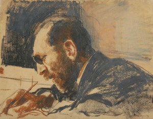 Leon WYCZÓŁKOWSKI (1852-1936), Portret Feliksa Mangghi Jasieńskiego