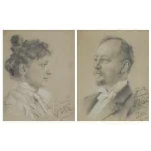 Alfred HÖHN (1875-?), Para portretów, 1901
