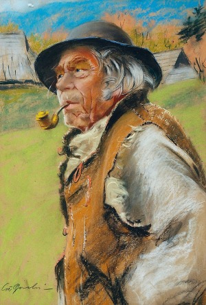 Stanisław GÓRSKI (1887-1955), Góral z fajką