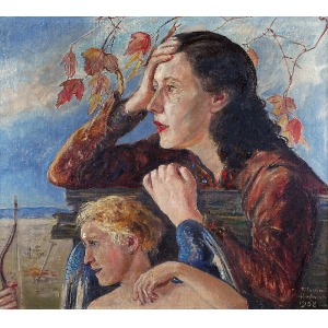 Wlastimil HOFMAN (1881-1970), Kobieta i Amor, 1958