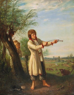 Aleksander KOTSIS (1836-1877), Chłopak strzelający z klucza, przed 1863
