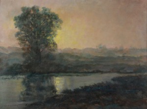 Stefan FILIPKIEWICZ (1879-1944), Pejzaż o zachodzie słońca
