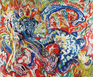 Zbigniew M. DOWGIAŁŁO (ur. 1961), Fruwający Picasso w trakcie latania, 1986-1995