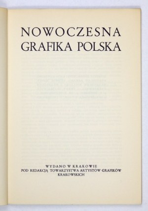 Nowoczesna grafika polska. 1938.