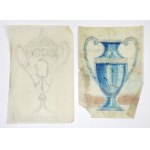 [Angewandte Kunst]. [1920er und 1930er Jahre]. Eine Gruppe von Zeichnungen, Entwürfen, Mustern von silbernen Gebrauchsgegenständen und Dekorac...