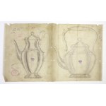 [ART]. [1920s and 1930s]. A group of drawings, designs, patterns of silver utilitarian objects and decorac...