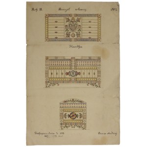 Zakopane School of Wood Industry. Wooden casket design from 1898.