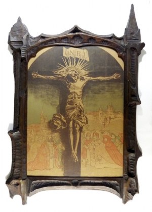 WYCZÓŁKOWSKI Leon (1852-1936) - Krucyfiks Królowej Jadwigi z Katedry na Wawelu.