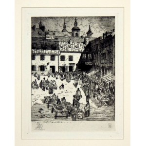 CIEŚLEWSKI (Sohn) Tadeusz (1895-1944) - [Markt an der breiten Donau].