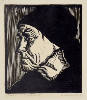 WISZNIEWSKI Kazimierz* (1894-1960) - Głowa starej kobiety.