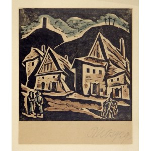 WISZNIEWSKI Kazimierz* (1894-1960) - Staré domy ve městě. [Kazimierz na Visle].