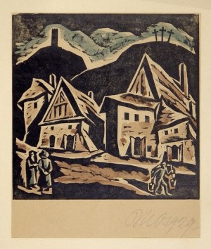 WISZNIEWSKI Kazimierz* (1894-1960) - Stare domy w miasteczku. [Kazimierz nad Wisłą].