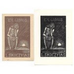 SKOCZYLAS Władysław (1883-1934) - Płytka cynkograficzna i dwa odbite z niej ekslibrisy dla Ludwika Skoczylasa, brata art...