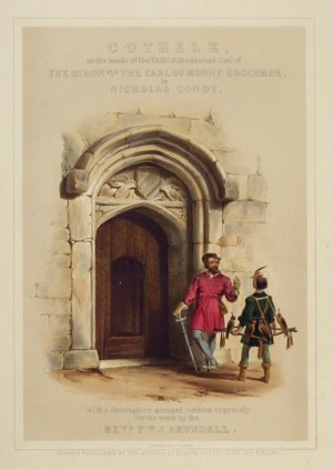N. CONDY - Cothele, on the Banks of the Tamar. ca 1840. 17 barwnych litografowanych tablic .