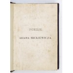 A. MICKIEWICZ - Čtyři básnické svazky s prvním vydáním III. dílu Dziadů z roku 1832.