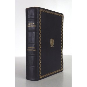 S. GOSZCZYŃSKI - Sebrané spisy. T. 1-4. 1911. bibliofilský papír, kožená vazba.