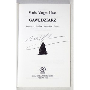 M. V. LLOSA - Vypravěč. 1998. s autogramem autora.