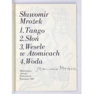 S. Mrożek - Tango [i inne utwory]. Z podpisem autora.