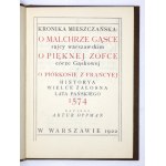 OPPMAN Artur (Or-ot) - Kronika mieszczańska. O Malchrze Gąsce rajcy warszawskim,...