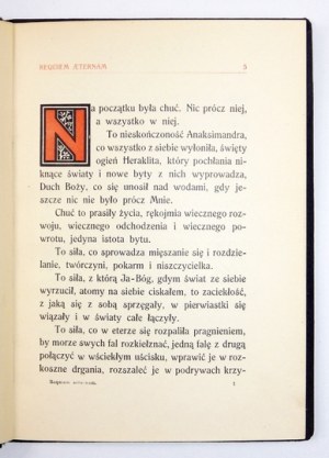 S. Przybyszewski - Requiem aeternam. 1904. Pierwsze polskie wydanie skandalizującego poematu Przybyszewskiego....