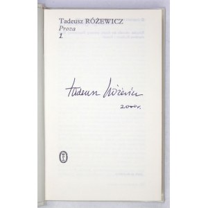 T. Różewicz - Proza, t. 1-2. 1990. Z podpisem autora w każdym tomie.