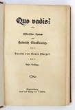 H. Sienkiewicz – Quo vadis? 1906. Przekład niemiecki.