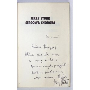 J. STUHR - Sercowa choroba. 1992. Z dedykacją autora.