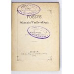 WASILEWSKI Edmund - Poezye .... 5th ed. (revised and enlarged). Cracow 1873. published by the bookstore J. M....