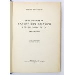 MALISZEWSKI Edward - Bibljografja pamiętników polskich i Polski dotyczących. (Tisky a rukopisy). Warszawa 1928....