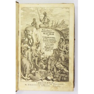 Opis podróży po Indiach i Cejlonie z 1672 (po niemiecku), z licznymi rycinami.