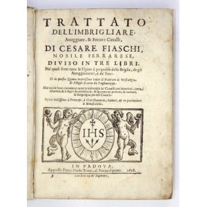 Traktat o zaprzęganiu, ujeżdżaniu i kuciu koni (po włosku) z 1628 